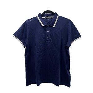 Ralph Lauren Women Team USA Olympic Polo Shirt Size L Paris 2024 Games Navy Blue